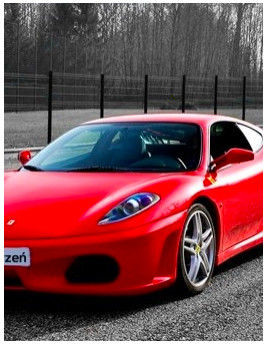 Jazda Ferrari F430 ulicami miasta  Poznań P0008450