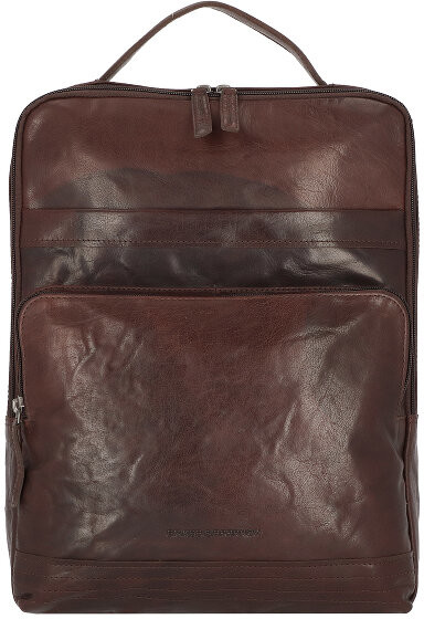 Spikes & Sparrow Bronco Plecak skórzana 40 cm przegroda na laptopa darkbrown 59530B-01