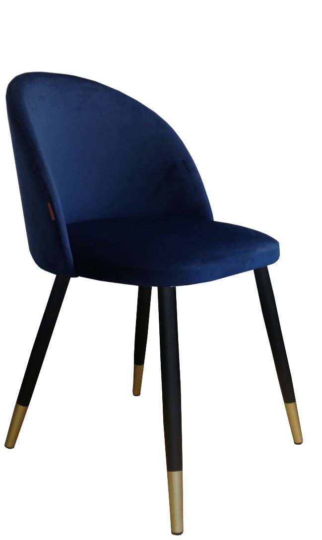 Atos Krzesło CLAUDINE 1 VELVET GOLD granatowe w stylu glamour COLINGOLD-MG16