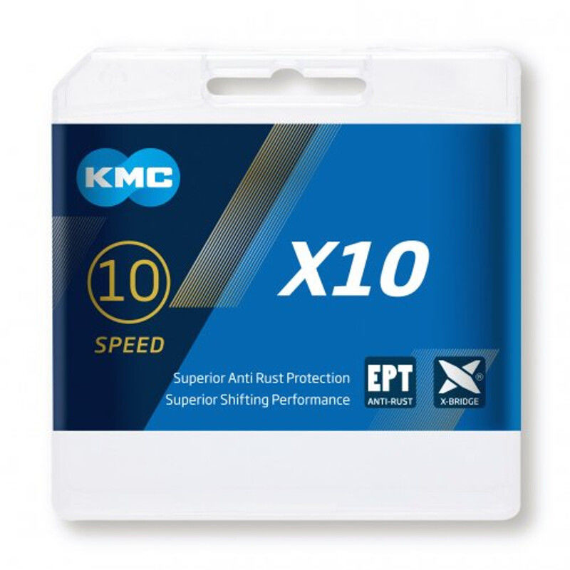 KMC X10 EPT Łańcuch rowerowy 10-rzędowy, silver 114 ogniwa 2020 Łańcuchy do rowerów elektrycznych 240615