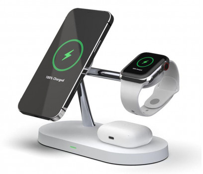 Tech-Protect Tech-Protect A12 3w1 Magnetic MagSafe Wireless Charger biały