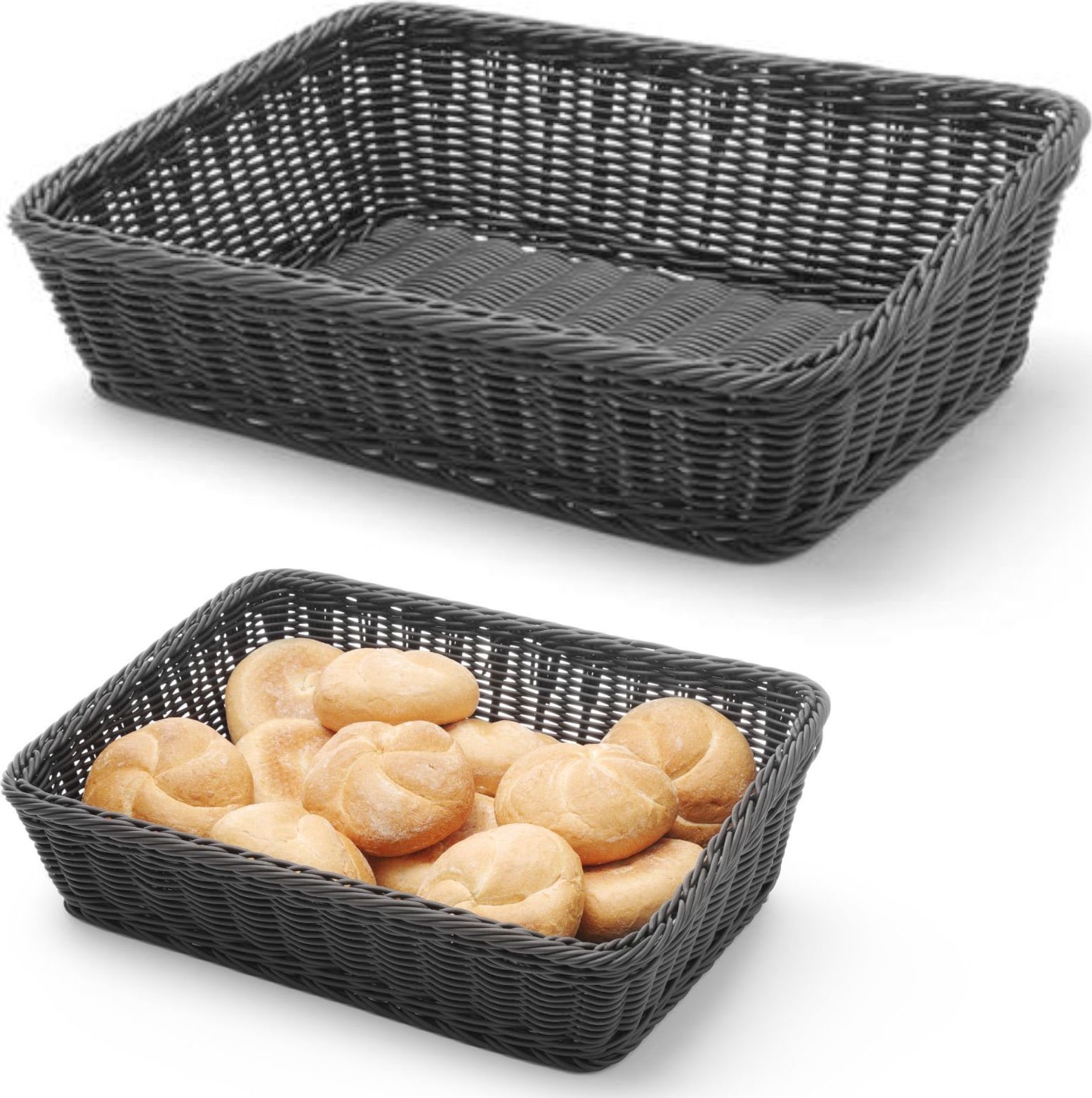 Hendi Kosz ekspozycyjny na pieczywo chleb skośny prostokątny szary 400x300x120 mm 426661