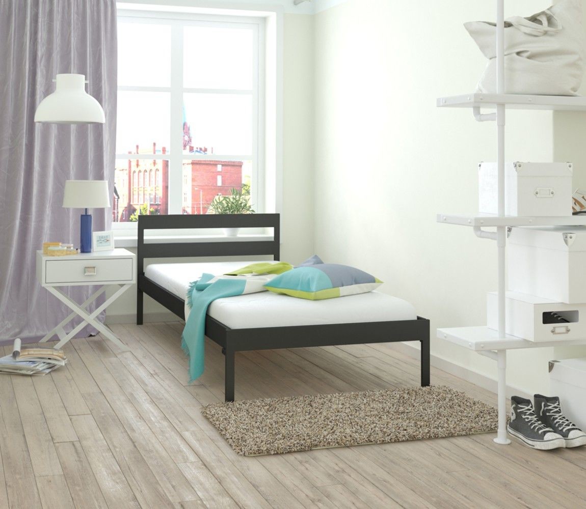 Lak System Łóżko metalowe 90 x 200 wzór 44 ze stelażem 9020044