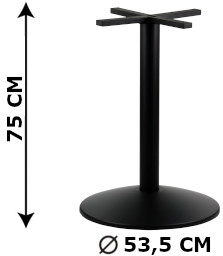 Stema SH Podstawa stolika SH-4003-7/B, fi 53,5 cm (stelaż stolika), kolor czarny SH-4003-7/B