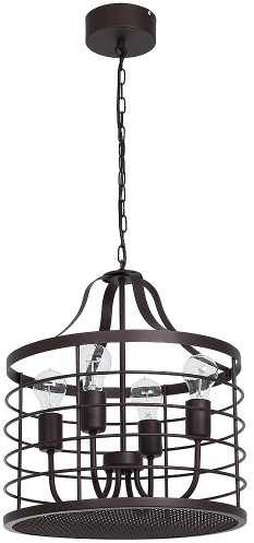 Luminex Lampa wisząca Single 6 9332 lampa sufitowa 4x60W E27 brązowa