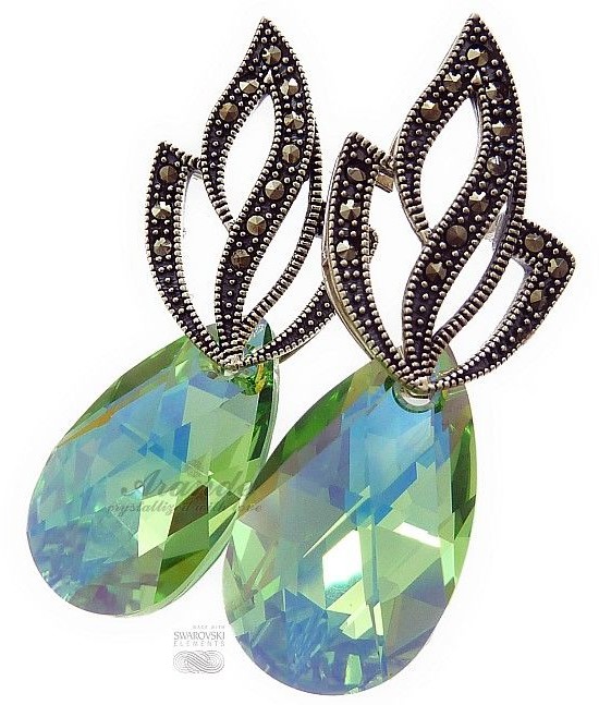 Swarovski Arande kolczyki PERIDOT ADMIRE SREBRO 702048
