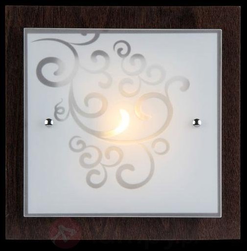 Lampa ścienna Constanta wenge z zawijasami