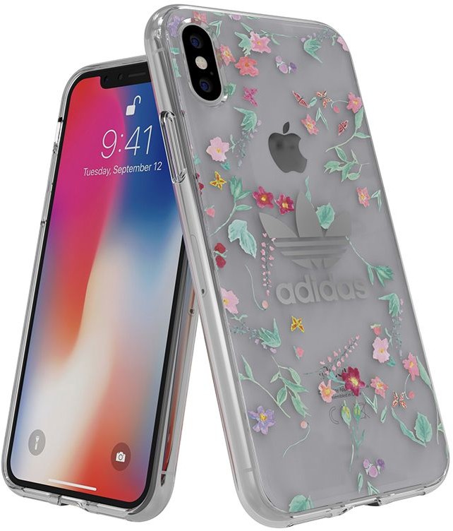 Adidas Floral etui na tył Apple iPhone X / XS BEZBARWNY NA TYŁ TWORZYWO SZTUCZNE 37841