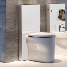 Фото - Інсталяція для туалету Geberit Monolith Moduł sanitarny do WC stojącej 101x48 cm szkło białe/alum 