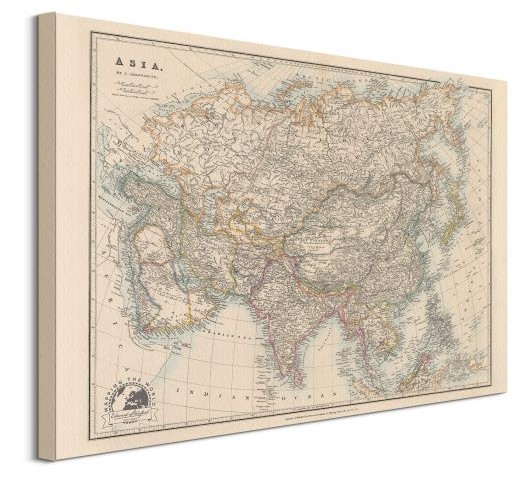 Pyramid Posters Stanfords Mapa Świata 1884 - obraz na płótnie WDC100331