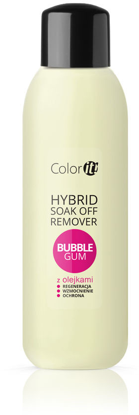 Silcare Hybrid Soak Off Remover COLOR IT z olejkami - Bubble Gum - płyn do usuwania hybryd 570 ml