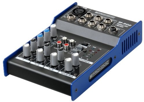 Pronomic M-502 stół mikserski Live/Studio (1 złącze XLR/Jack mono, 2 kanały stereofoniczne, trójpasmowy equalizer, zasilanie fantomowe 48 V) 00024058