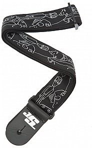 D'Addario D'Addario Joe Satriani Pasek gitarowy, Silver Sketches 50JS05
