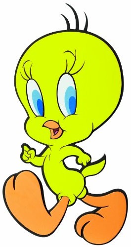 Joy Toy Tweety 041061  dekoracja ścienna z tworzywa sztucznego, duża 47 x 34 cm