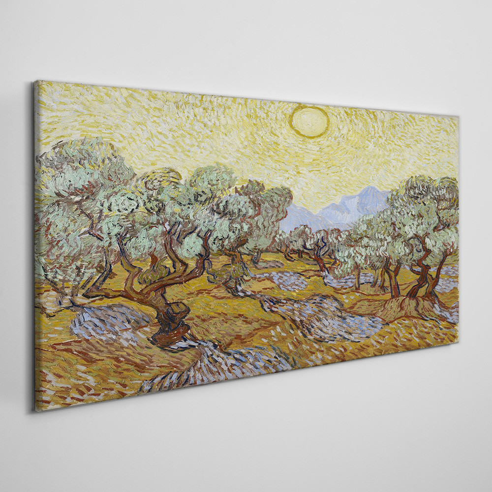 PL Coloray Obraz na Płótnie Słońce Las Van Gogh 100x50cm