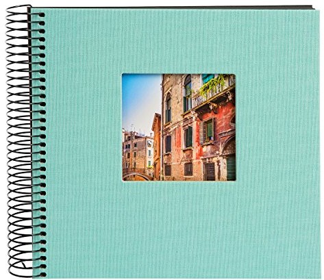Goldbuch GOLDBUCH Spiral Album, Bella Vista, dzięki okienku, 20 x 20 cm, 40 stron czarne, liny, Aqua,,,,, 12707 12 707