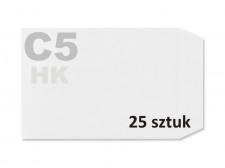 Koperty C5 białe HK z paskiem 25 sztuk C5_25_HK_BIALE