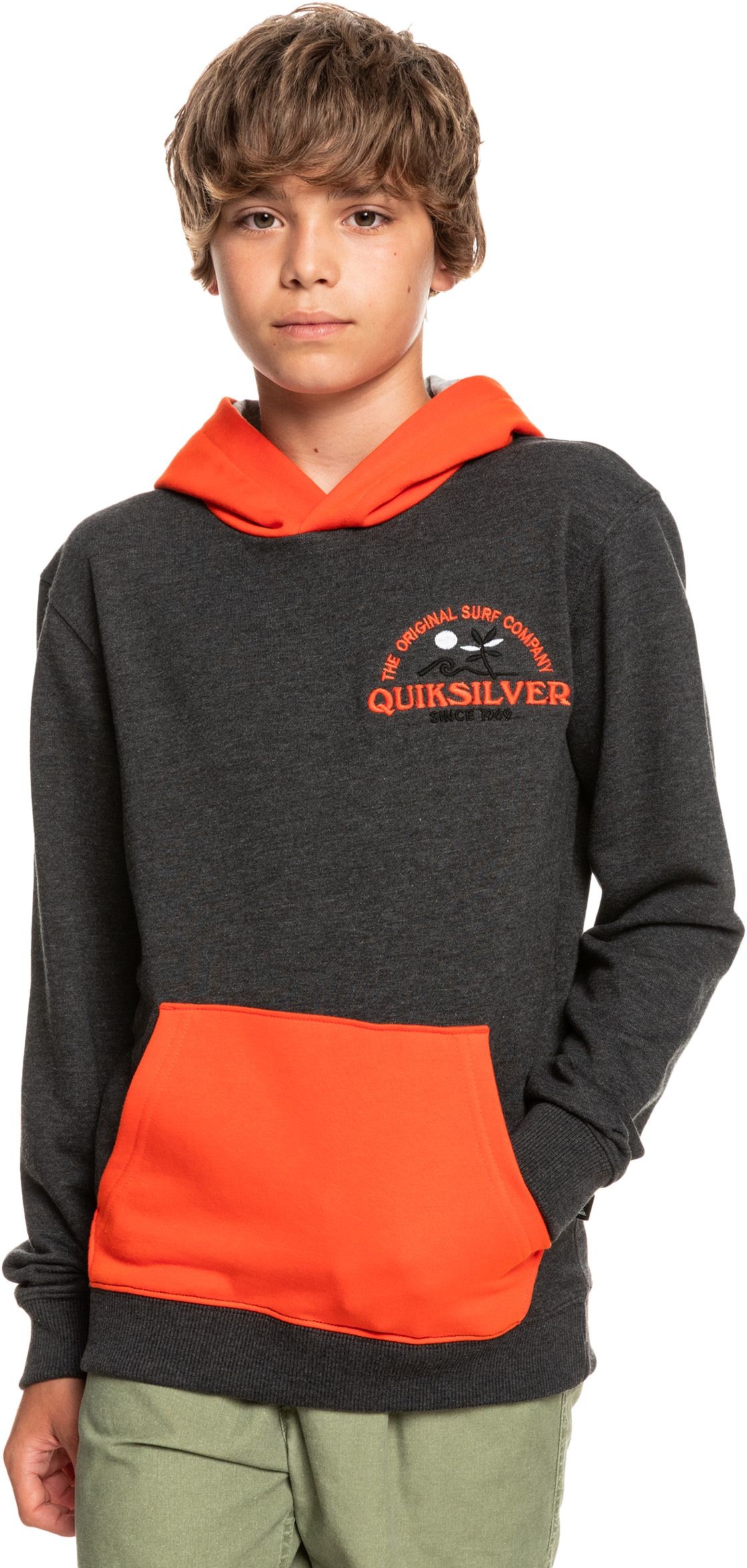 Quiksilver bluza ęca YOUTH OPEN SPOT PO HOOD Dark Grey Heather KRPH