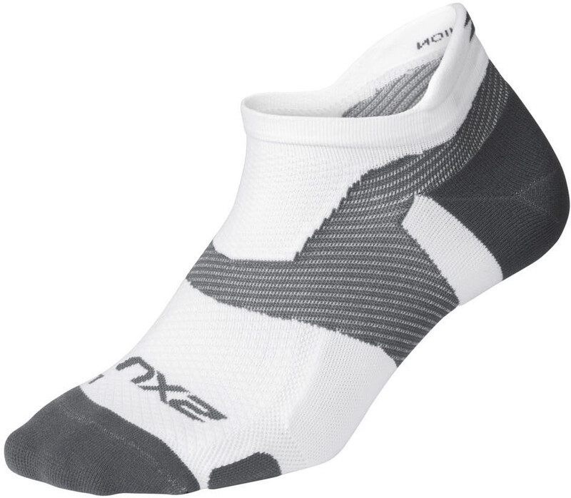 2XU 2XU VECTR Light Cushion No Show Socks, biały/szary XL | EU 46,5-48,5 2021 Skarpetki kompresyjne UA5042E-WHTGRY-XL