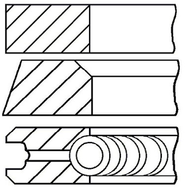 GOETZE Zestaw pierścieni tłoka GOETZE 08-152700-00