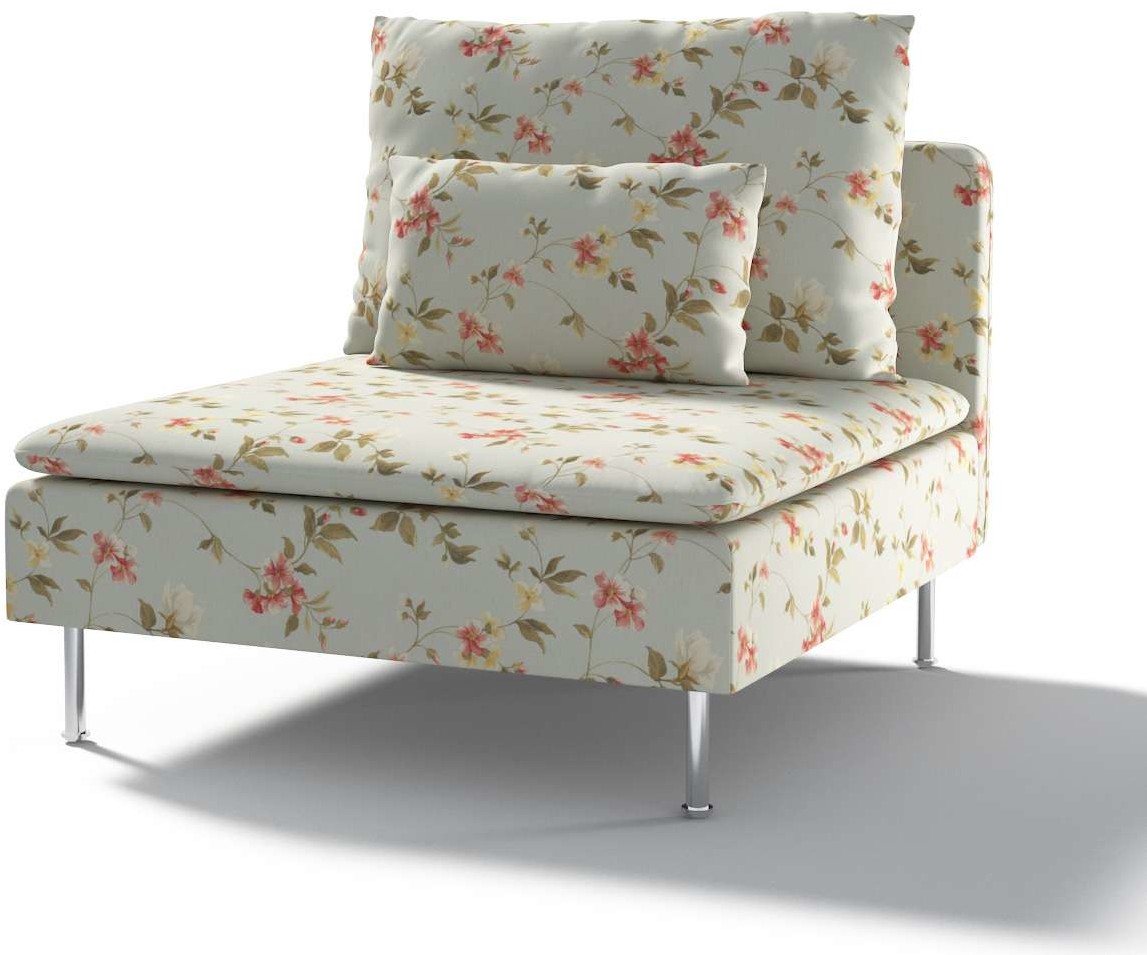 Dekoria pl pl Pokrowiec na moduł Söderhamn 1-osobowy kwiatki na jasno-błękitnym tle 93 x 99 x 83 cm Londres 1007-143-89