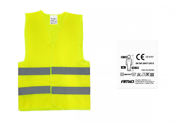 AMiO Kamizelka ostrzegawcza żółta sv-01 z certyfikatem