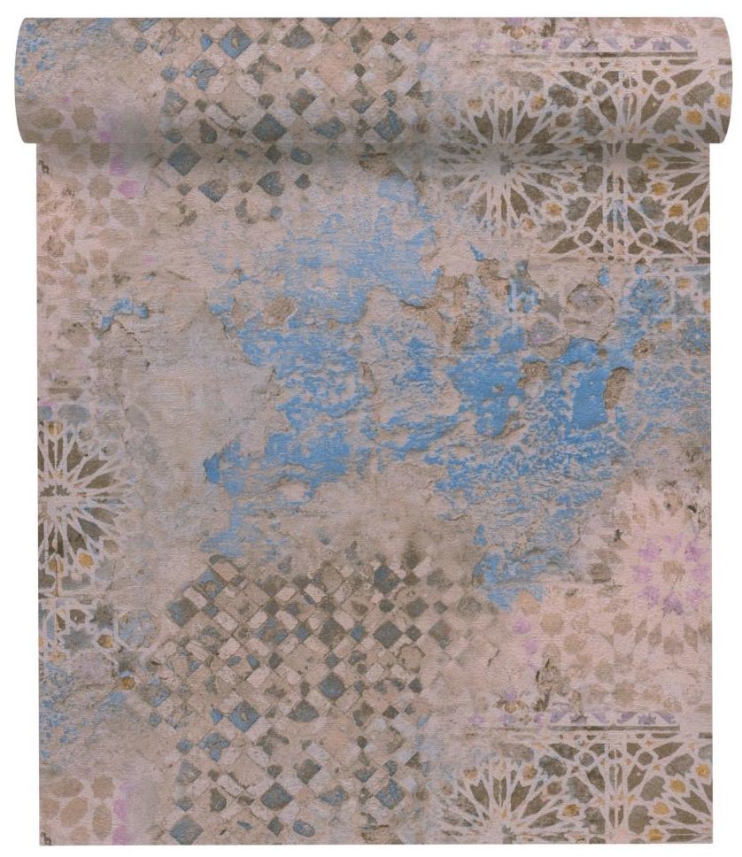 A.S. Creation Tapeta Metropolitan 378581 niebieska winylowa na flizelinie