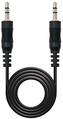 Nano Cable Nanocable 10.24.0120 kabel audio stereo, JACK 3.5/M-JACK 3.5/M, męski, czarny, 20.0 ms 10.24.0120