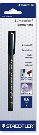 Staedtler 318  9 bkda Lumocolor Universal PDA f końcówką około 0.6 MM, Permanent, 1 ST na blistrze, czarna 318-9 BKDA