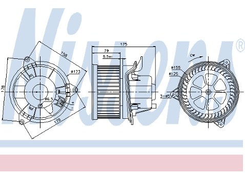 NISSENS Wentylator wnętrza 87122