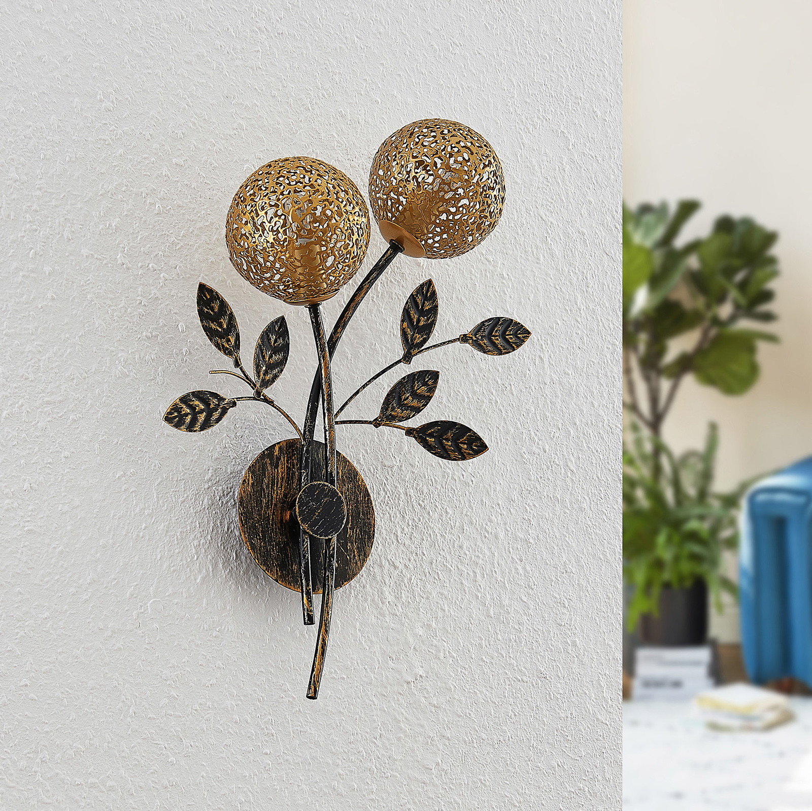 LUCANDE Lucande Evory lampa ścienna, 2-punktowa