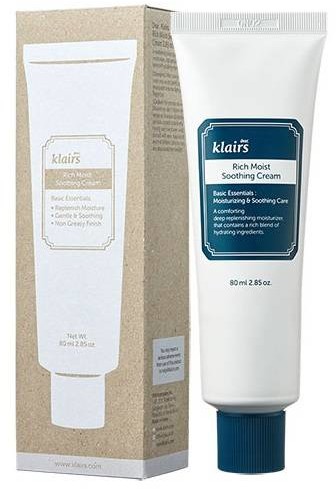 Klairs Kłairs Rich Moist Soothing Cream Skoncentrowany krem nawilżający 80ml 65611-uniw