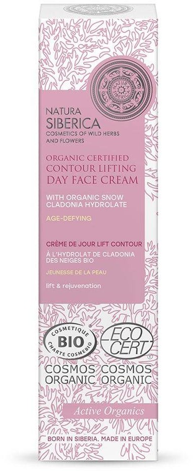 Natura Siberica Organic Certified Contour Lifting Day Face Cream organiczny certyfikowany odmładzajaco-liftingujacy krem do twarzy na dzien z hydrolatem z cladonii snieznej 50ml 103917-uniw