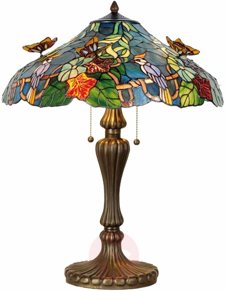 Clayre & Eef Kunsztowna lampa stołowa Australia styl Tiffany