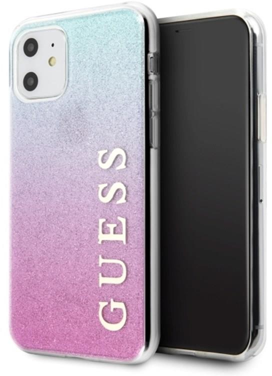 Guess Glitter Gradient etui do iPhone 11 różowe/niebieskie GUHCN61PCUGLPBL