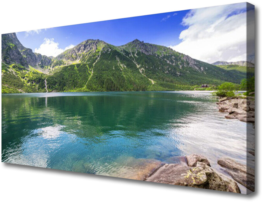 PL Tulup Obraz Canvas Góra Jezioro Krajobraz 140x70cm