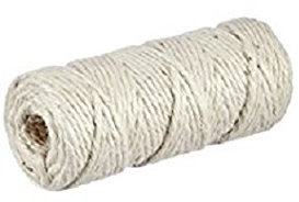 RAYHER HOBBY Rayher 4200402 z juty przędzy, 6-krotne, o średnicy 6 MM, szpula 35 m, biały 4200402