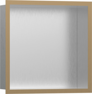 Hansgrohe 56097140 XtraStoris Individual Wnęka ścienna Wnęka ścienna stal szlachetna szczotkowana z ozdobną ramą 30 x 30 x 10 cm brąz szczotkowany