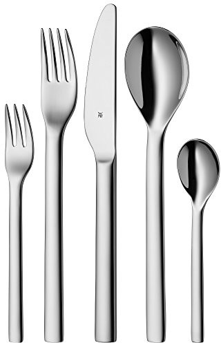 WMF Habitum 30-częściowy zestaw sztućców dla 6 osób, łyżki, widelce, łyżeczki do kawy, widelczyki do ciasta z polerowanej stali nierdzewnej Cromargan, nadaje się do mycia w zmywarce 1186916040