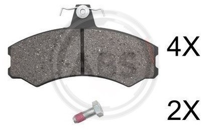 A.B.S. Zestaw klocków hamulcowych, hamulce tarczowe 37780