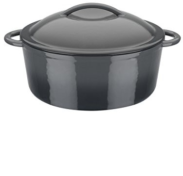 GSW Unisex żeliwo garnek 24 cm Grey Shadow nadaje się do mycia w zmywarce by , szary, 000 716345