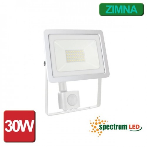 Spectrum LED NAŚWIETLACZ NOCTIS LUX 2 30W IP44 BIAŁY BARWA ZIMNA Z CZUJNIKIEM SLI029043CW_CZUJNIK