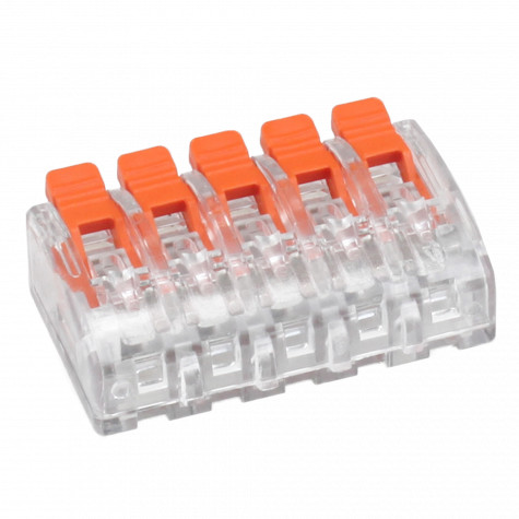 Orno Złączka instalacyjna zaciskowa 5-przewodowa na dowolny przewód 0,2-4mm$153 IEC 450V/32A 50 szt. OR-SZ-8005/5/50