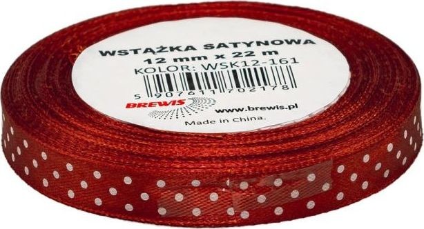 BREWIS BREWIS Wstążka satynowa BREWIS kropki 12mm x 22m kolor 161 Brewis AC586BRW