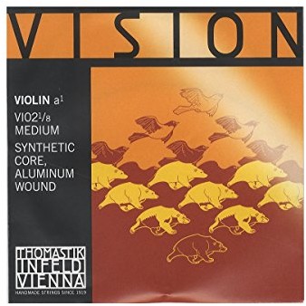 Thomastik Einzelsaite für 1/8 Violine Vision - A-Saite Kunststoffkern, Aluminium umsponnen, mittel 634182