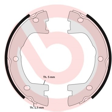 BREMBO Zesatw szczęk hamulcowych, hamulec postojowy S A6 506