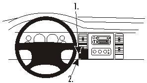 Brodit 852973 Brodit ProClip 852973 Center mount do Dodge Dakota 2 WD 01  04 7320288529738