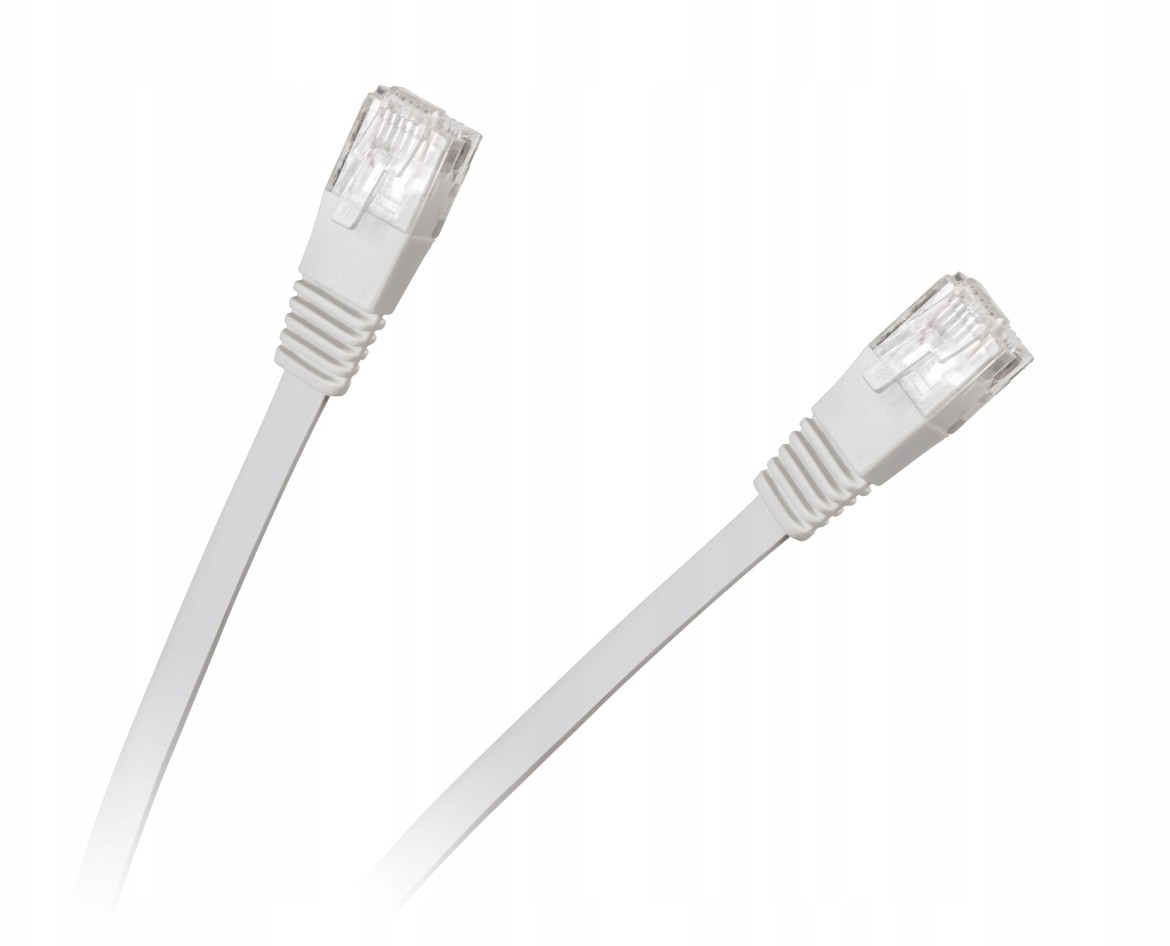 Фото - Патч-корд Patchcord paski UTP 8c wtyk-wtyk 5.0m CCA biay cat.6e