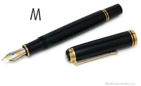 Pelikan Souverän M800 tłok fountain Pen, średnia koronka, czarny PK-M800BK-M