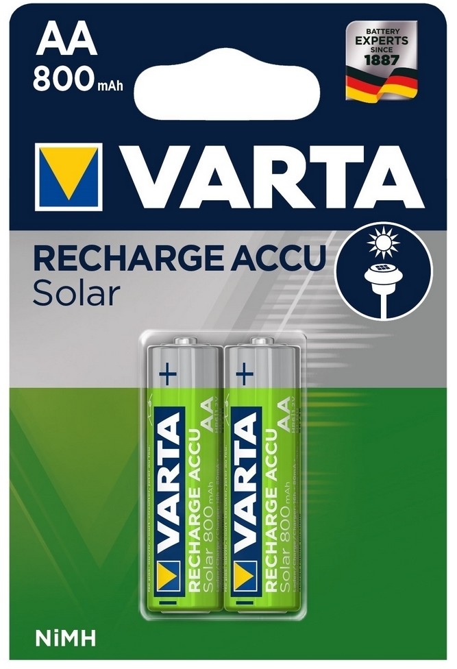 Varta 56736 - 2 szt. Baterie ładowane SOLAR ACCU AA NiMH/800mAh/1,2V